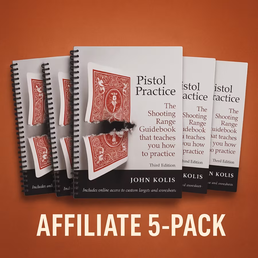 Pistol Practice Affiliate 5 Pack Shooring Range Guidebook
